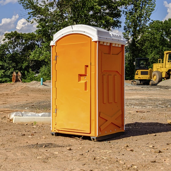 how often are the porta potties cleaned and serviced during a rental period in Carbon County